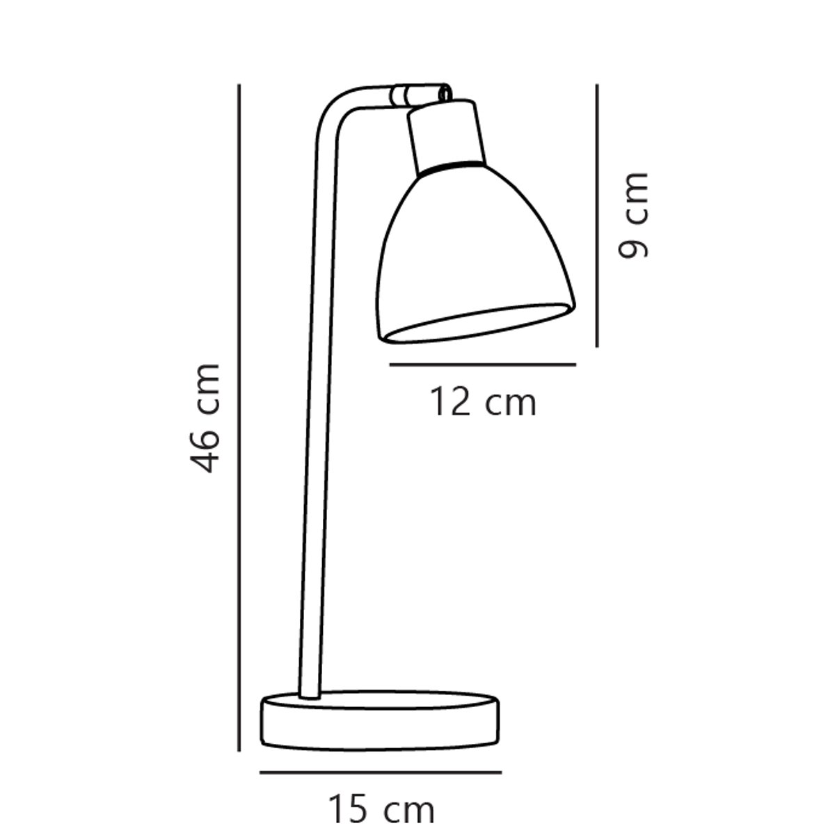 Lampe à poser design classique en métal, RAY noir, NORDLUX
