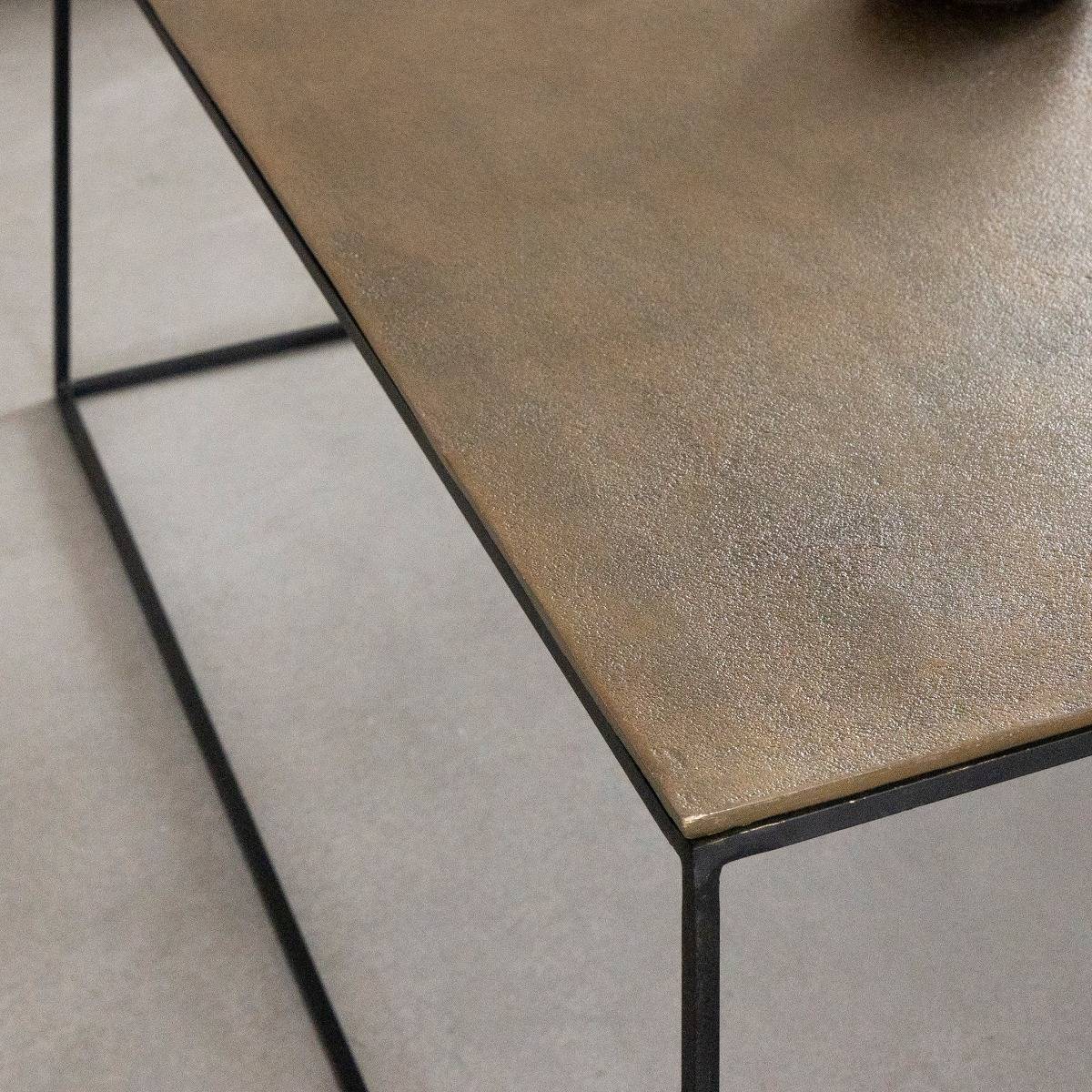 Table basse en aluminium VICTORIA noir, MADE IN MEUBLES