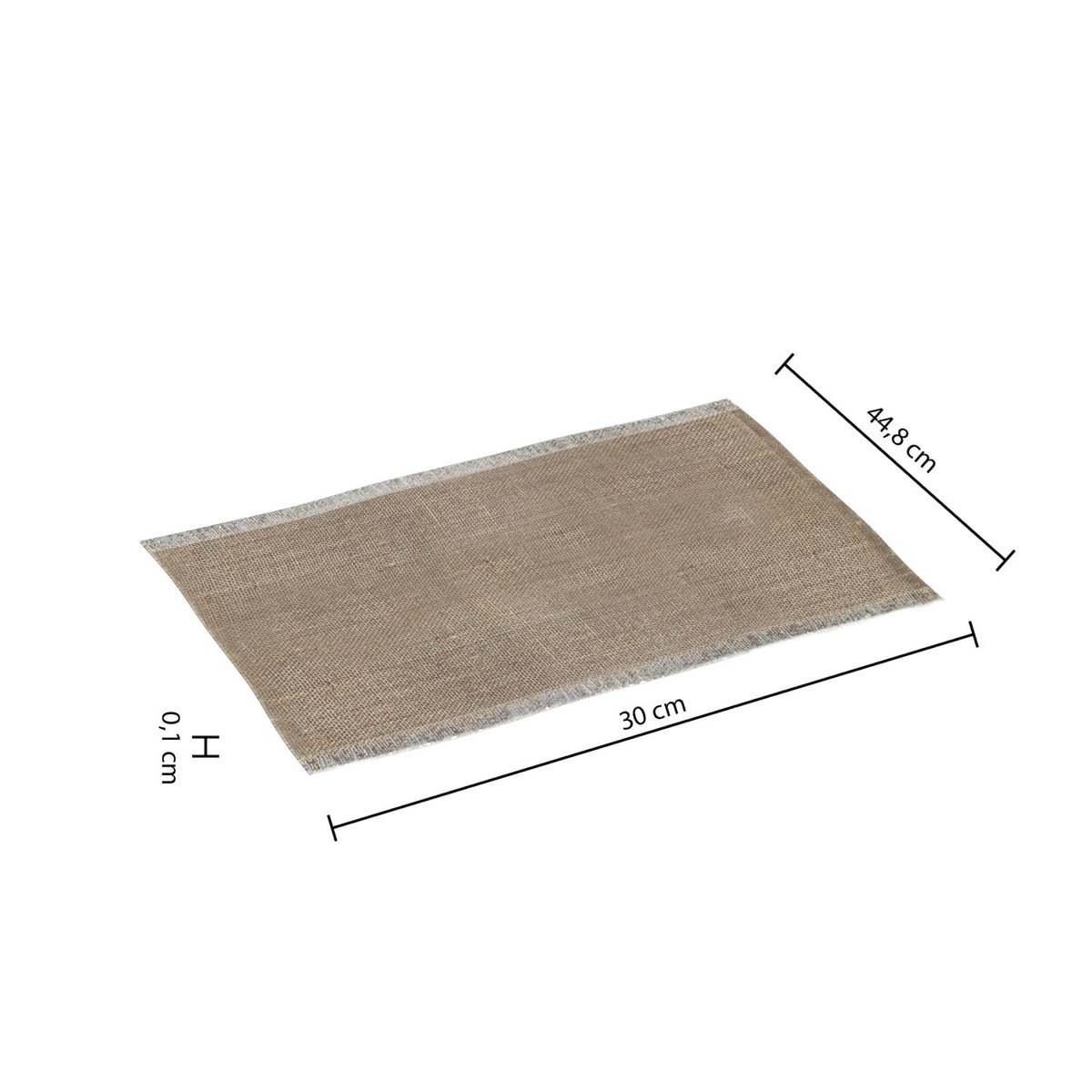 Lot de 6 sets de table à franges beige, TOILINUX