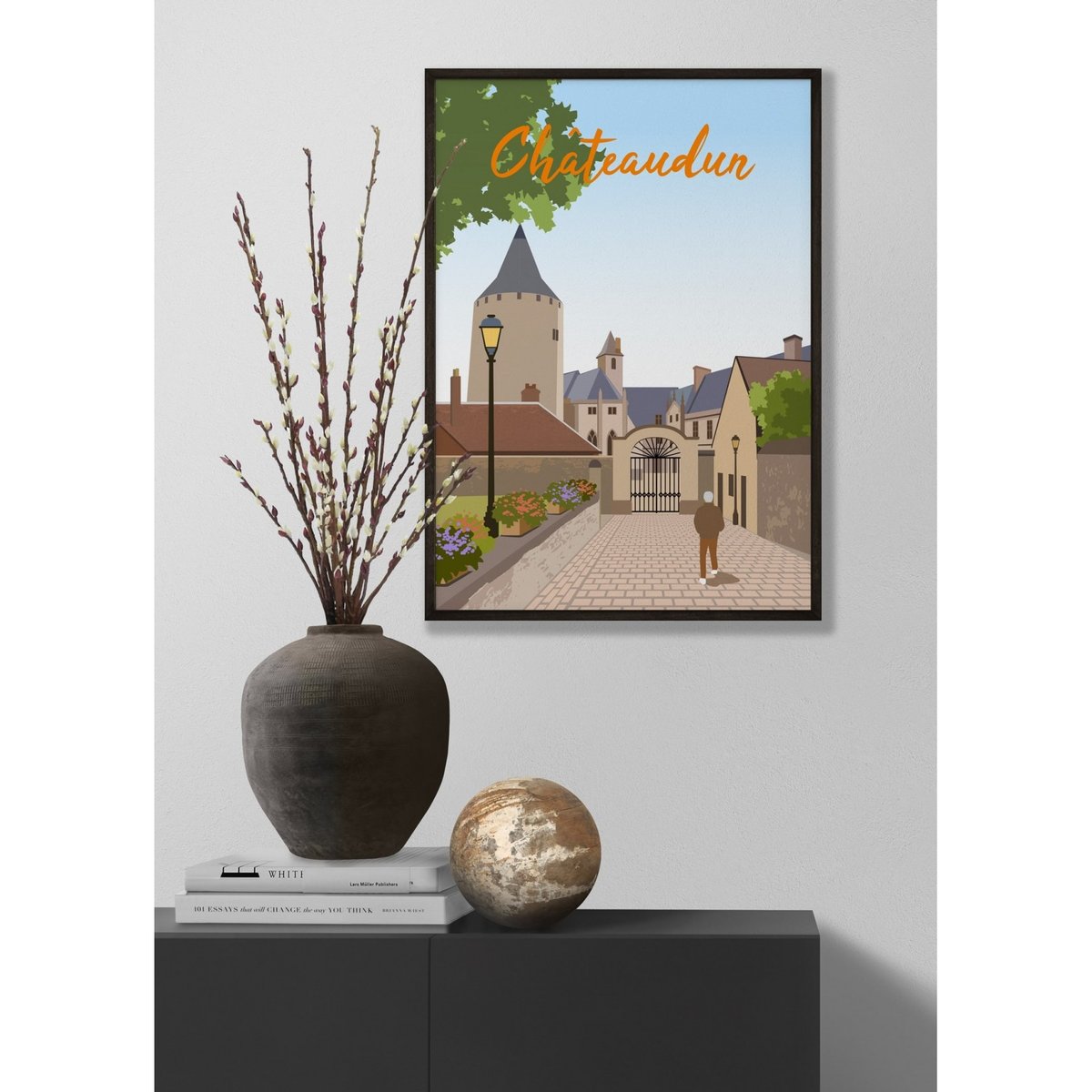 Affiche ville Châteaudun blanc, L'AFFICHERIE