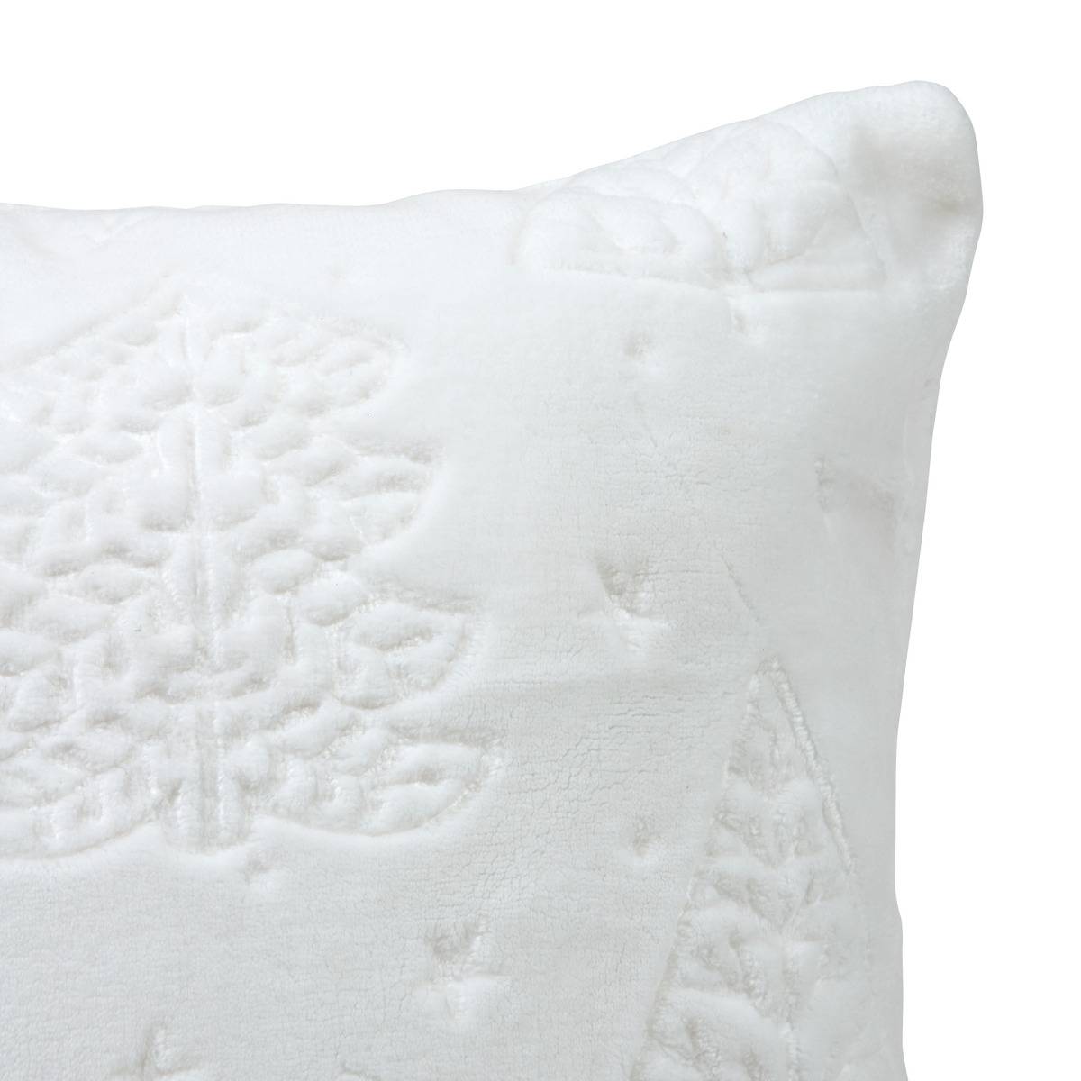 COUSSIN EMB SAPIN BLANC 45X45 blanc, ATMOSPHERA