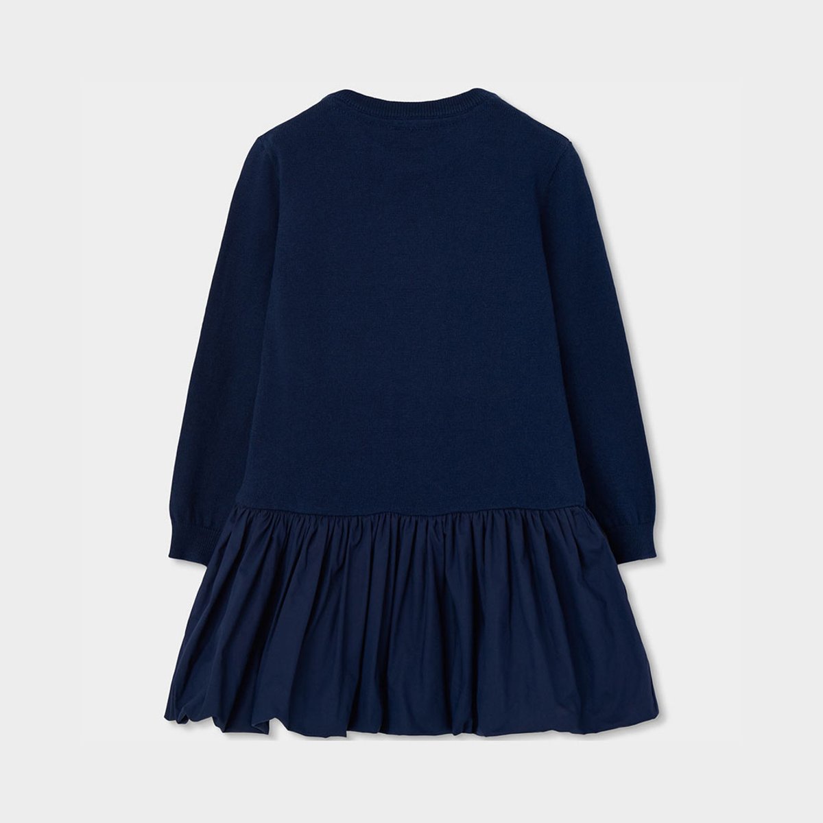 Robe fille en maille avec sequins bleu, BOBOLI