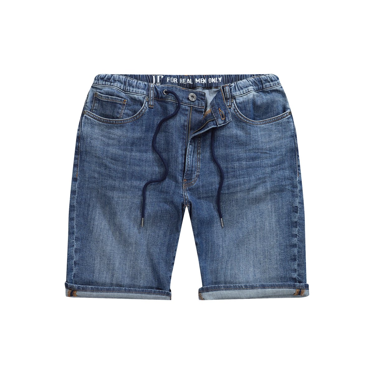 Bermuda à enfiler en tissu Lightweight. bleu jean, JP1880