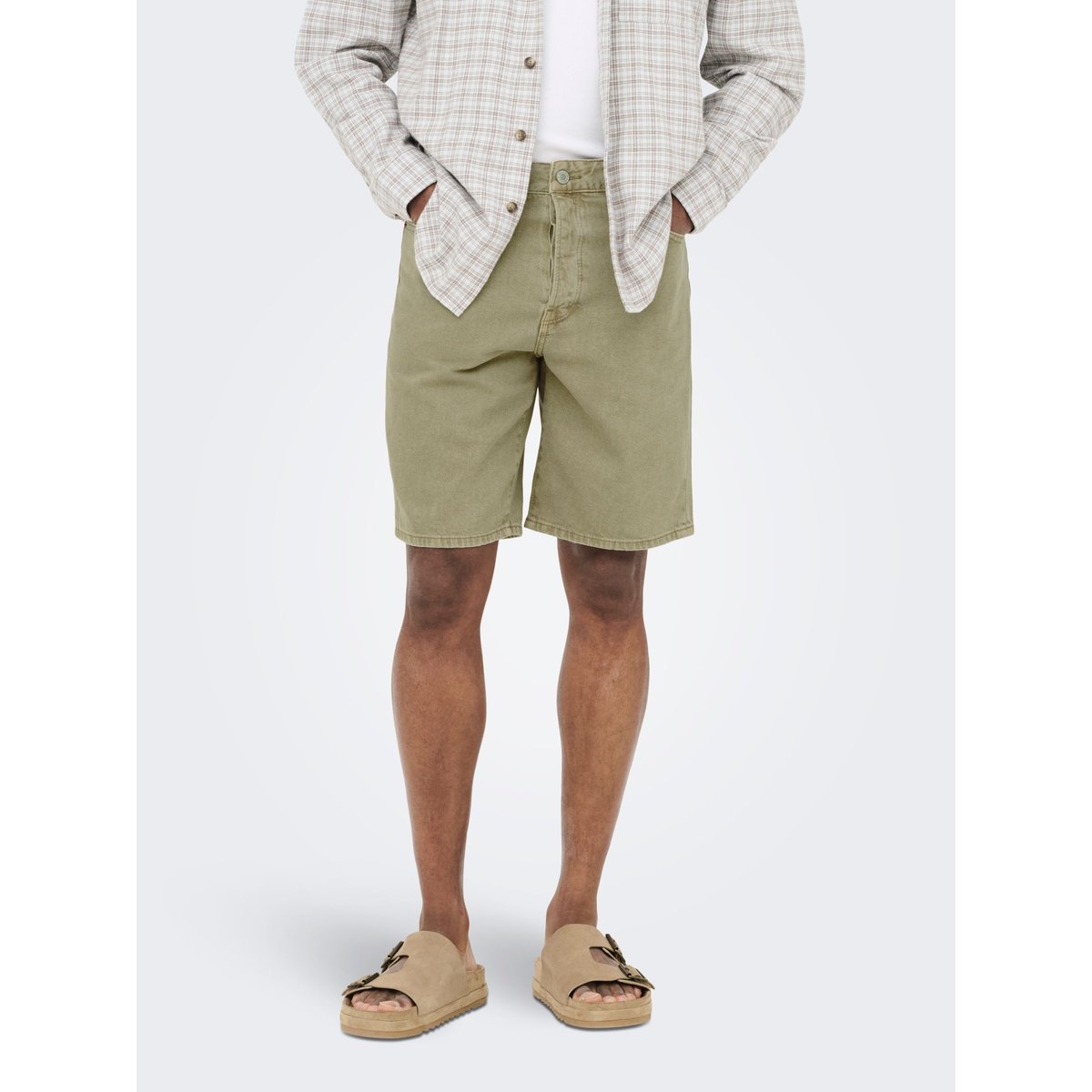 Short En Denim marron - cuban sand 1, ONLY & SONS