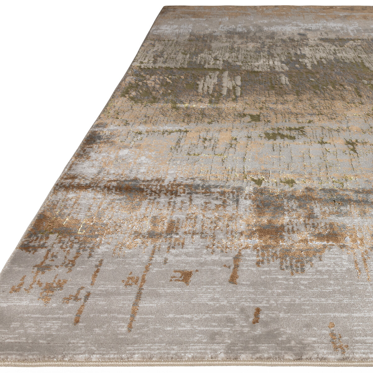 Ombre Distressed Metallic Runner Rug beige, SO'HOME