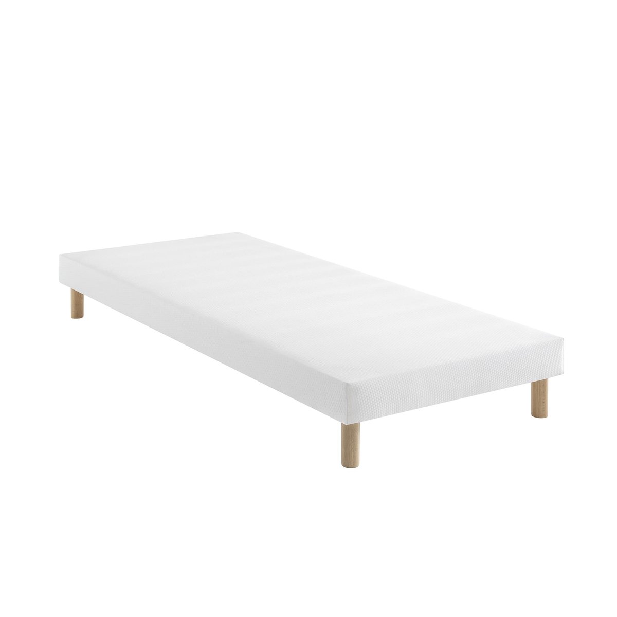 Ensemble matelas couchage latex, sommier Lune et pieds Crépuscule 400 blanc, SOMEO