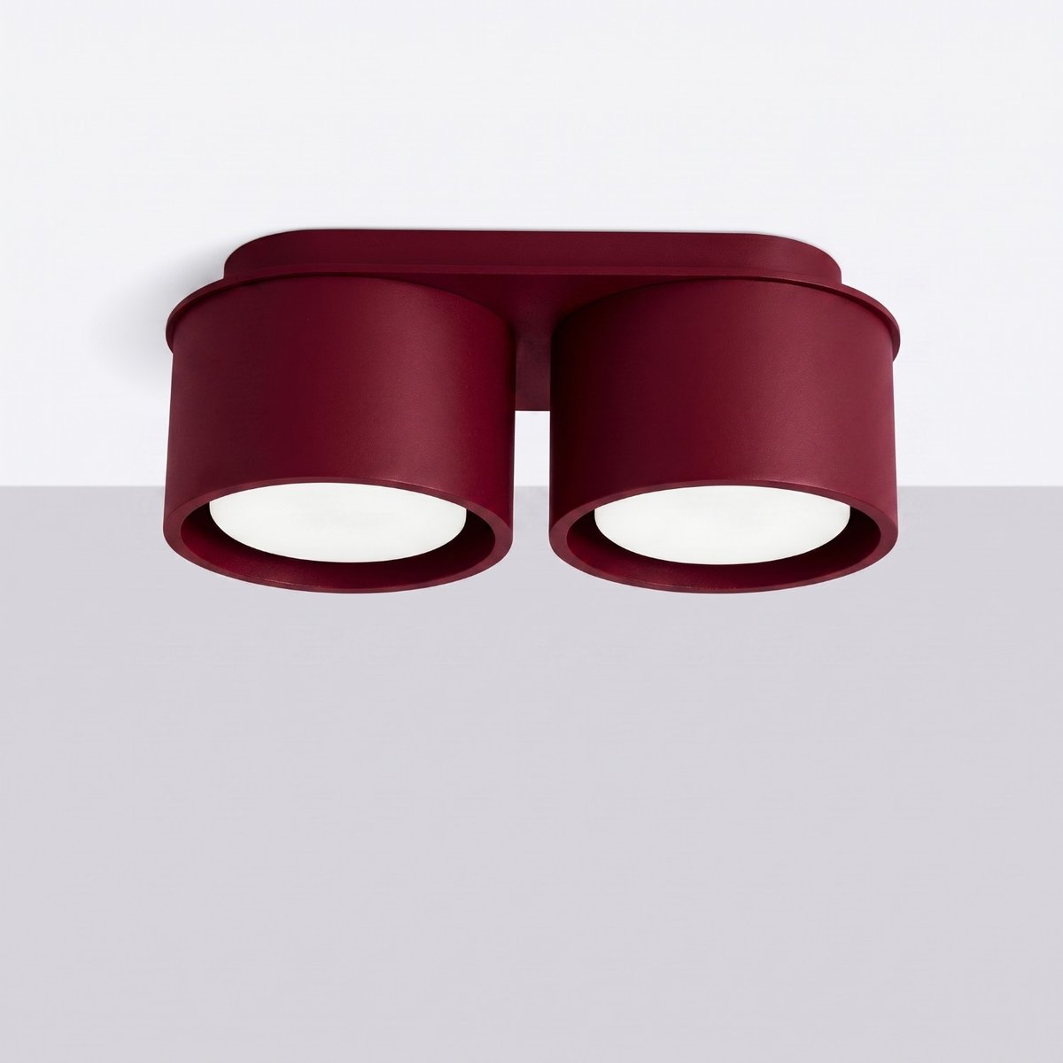 Plafonnier Aluminium Bordeaux Gx53 2 MODO bordeaux, EDEN