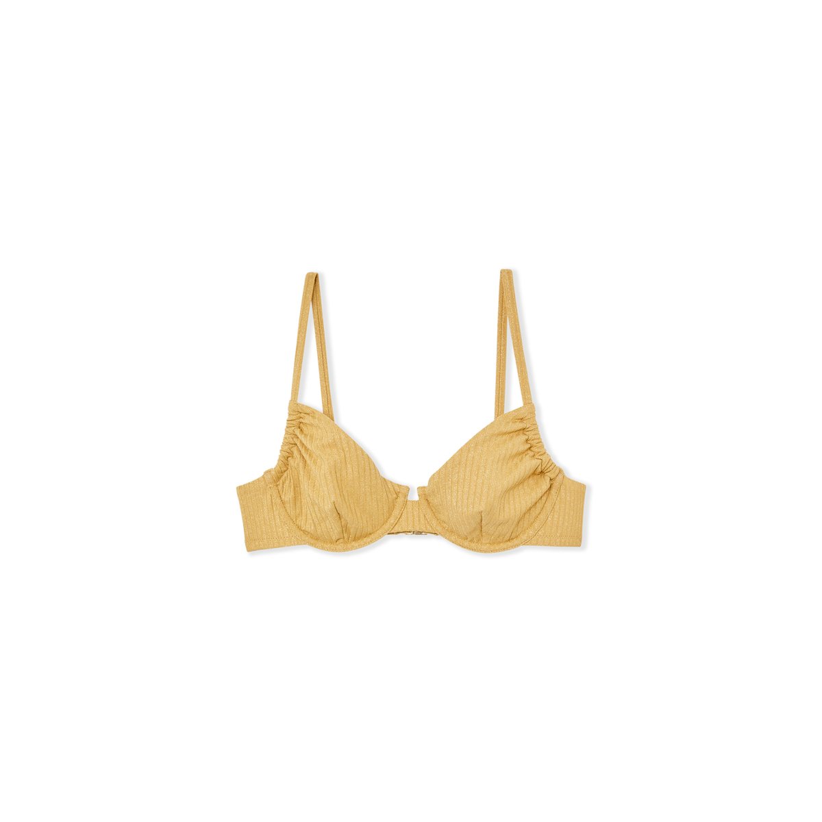 Haut de maillot de bain corbeille ajustable pailleté TANZA or, ETAM