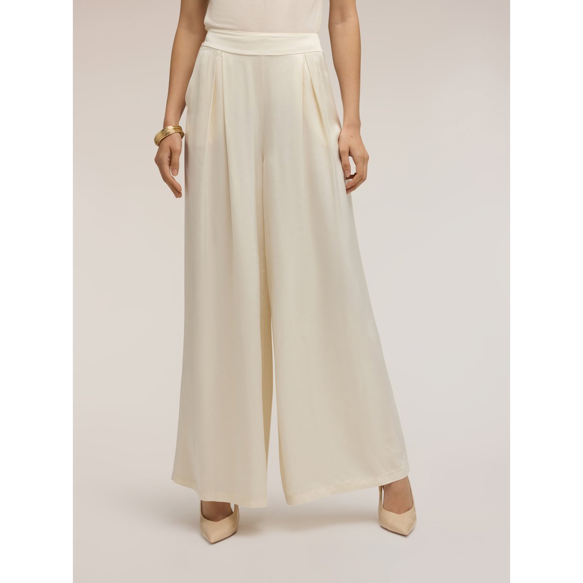 Pantalon palazzo blanc, MOTIVI