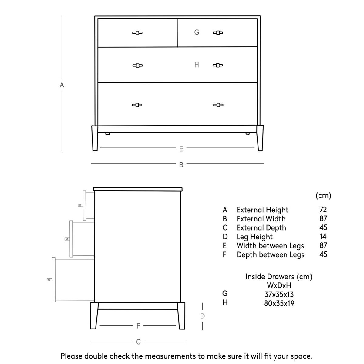 Verne Mango Wood 4 Drawer Chest Of Drawers dark brown, SWOON