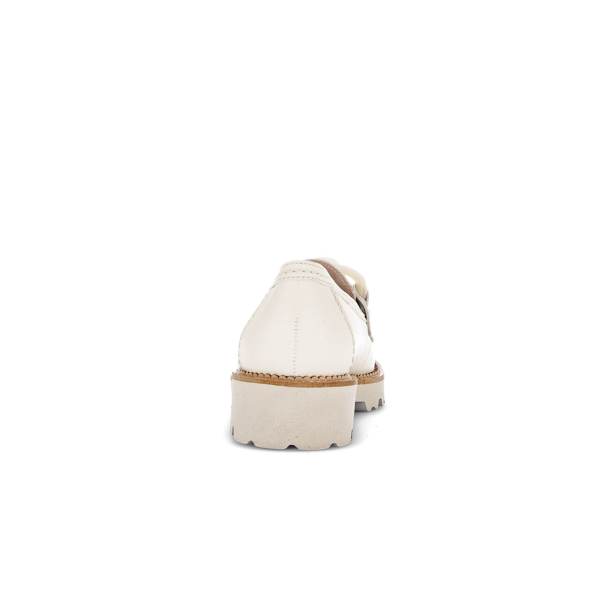 Mocassins en cuir velours à talon décroché blanc, GABOR