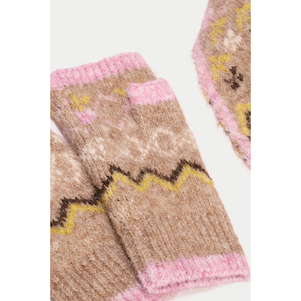 Lot foulard et mitaines taupe, CACHE CACHE