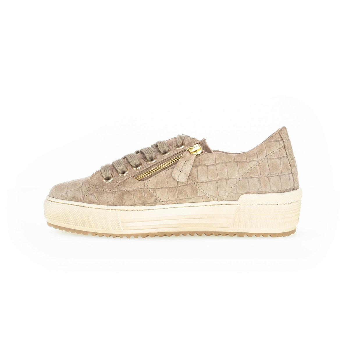 Baskets en cuir beige, GABOR