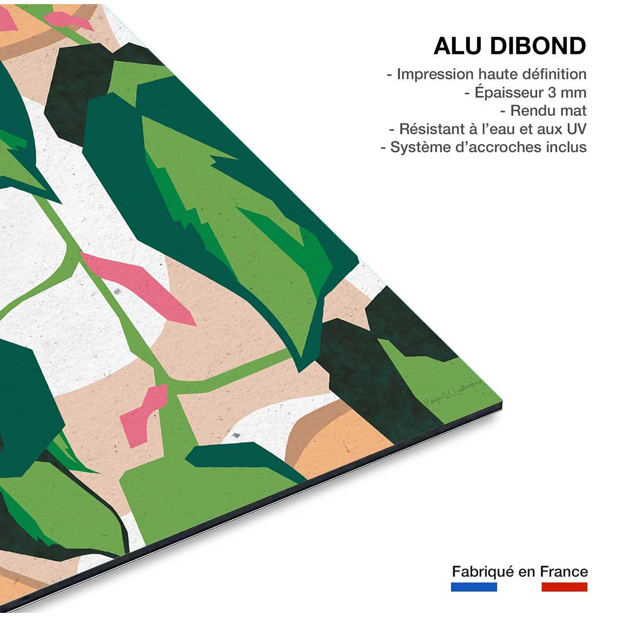 Tableau green touch tableau alu dibond, HEXOA