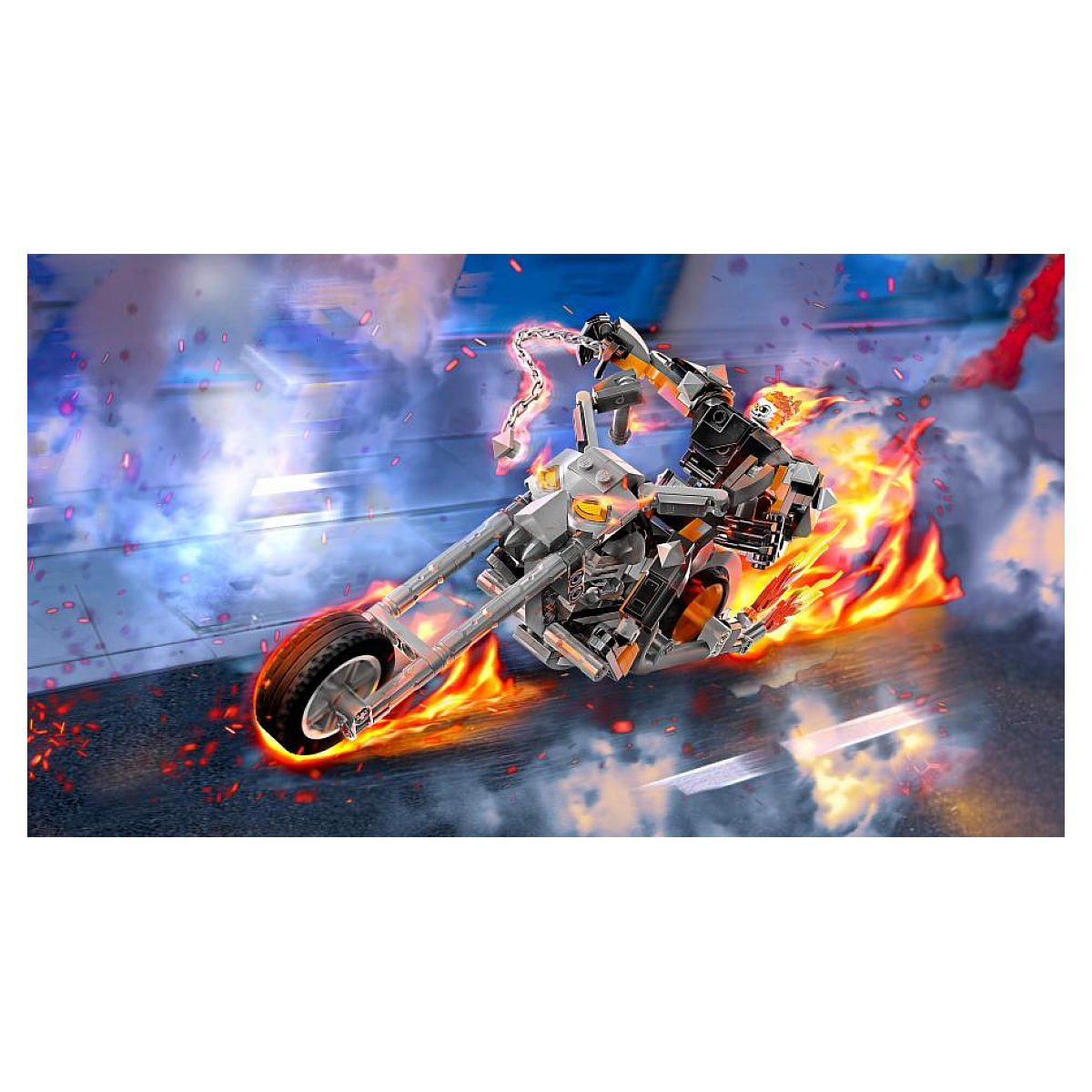 Marvel Le robot et la moto de Ghost Rider multicolore, LEGO