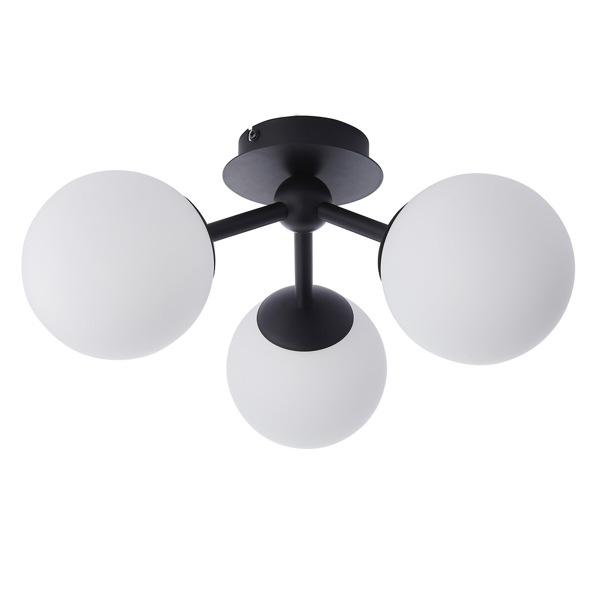 Pulver 3-Light Semi-Flush Bathroom Ceiling Light black, ÉDITÉ
