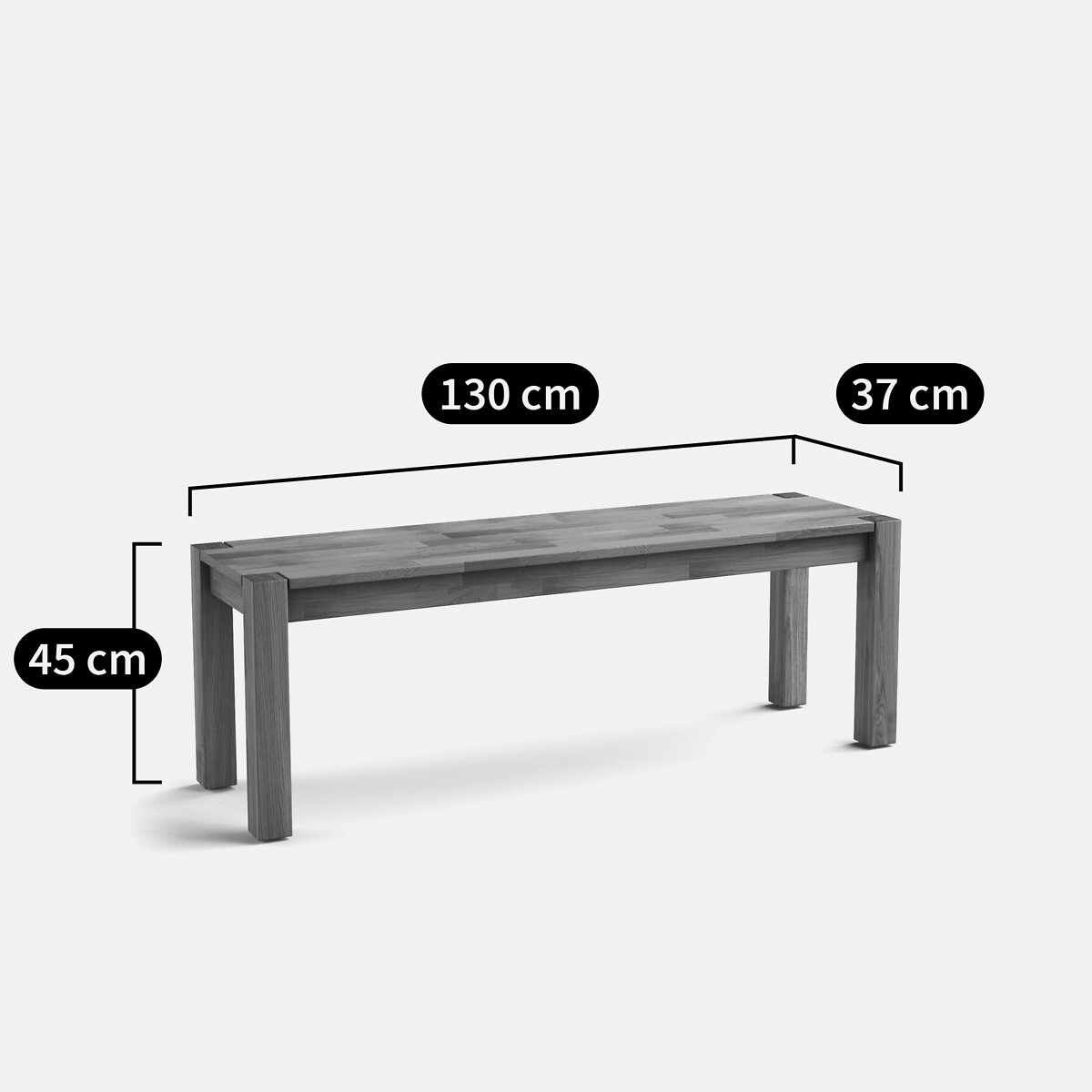 Banc chêne, Adelita chêne, LA REDOUTE INTERIEURS