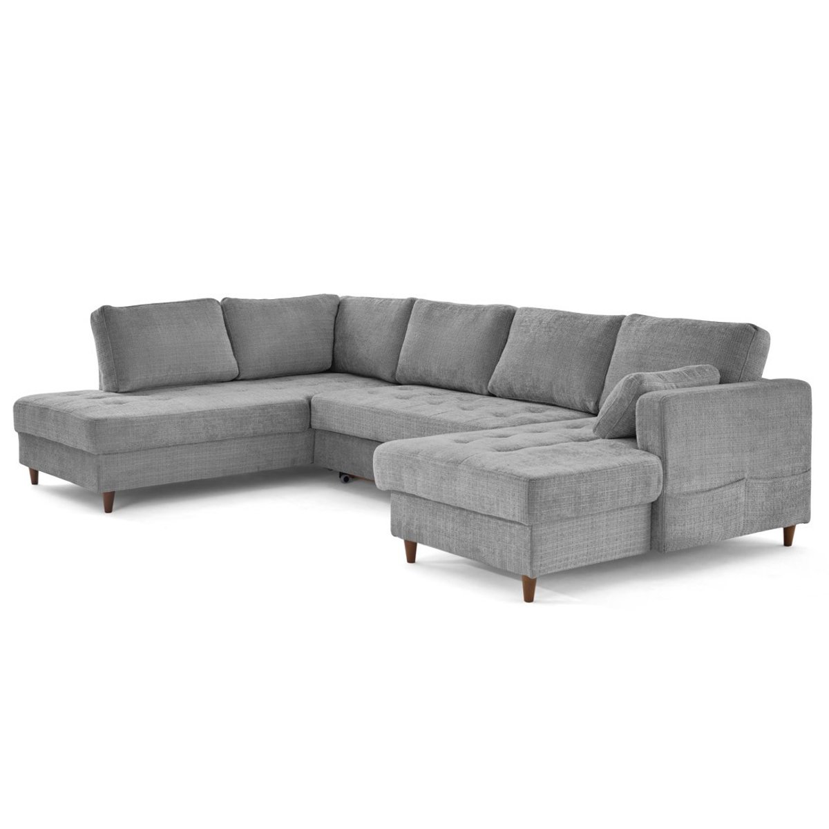 Canapé d'Angle Convertible 7 places - ANNA gris, BEST MOBILIER