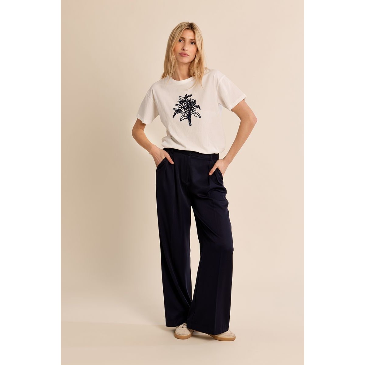 T-shirt en coton, illustré blanc, MOLLY BRACKEN