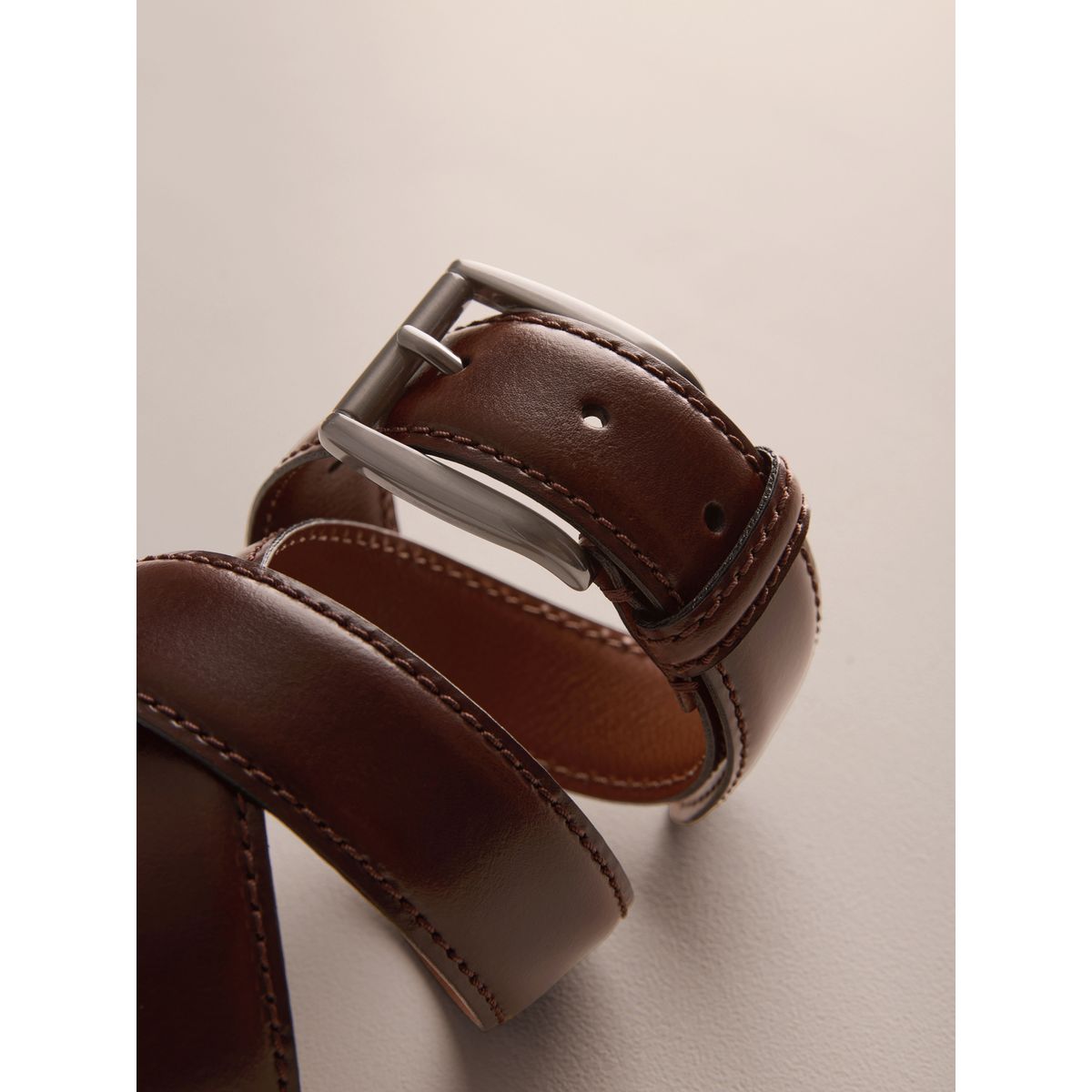 Ceinture fabriquée en italie Signature marron chocolat, NEXT