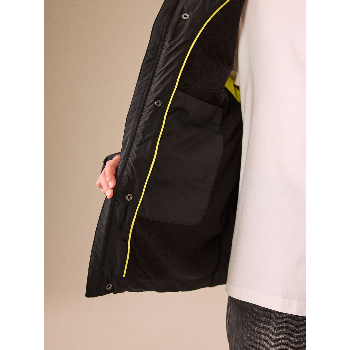 Manteau matelassé imperméable noir, NEXT