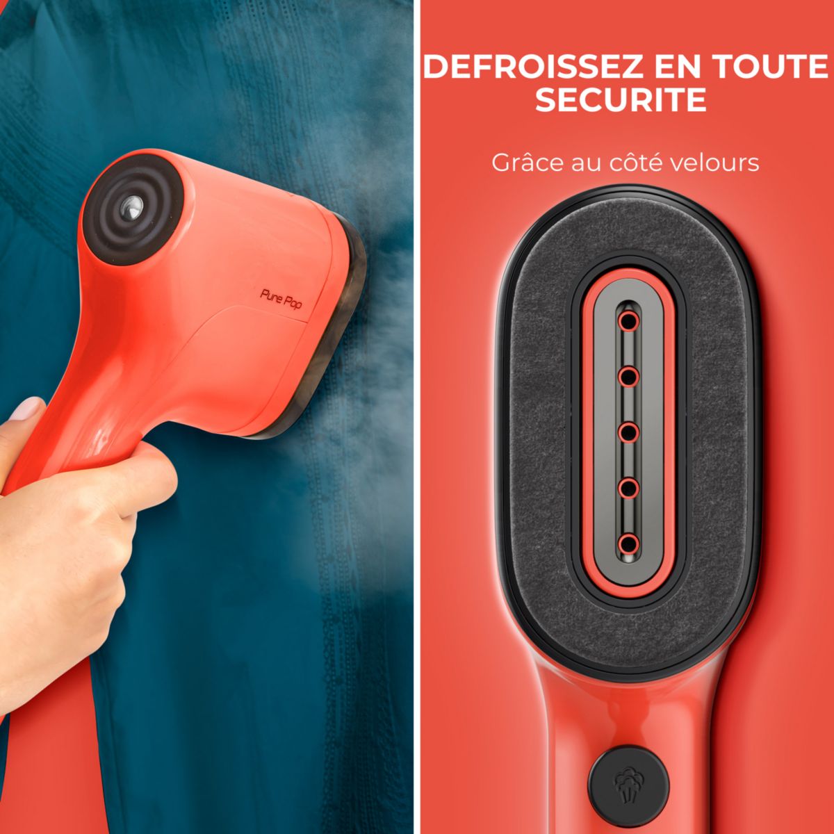 Défroisseur vapeur DT2022C0 Pure Pop Corail couleur unique, CALOR