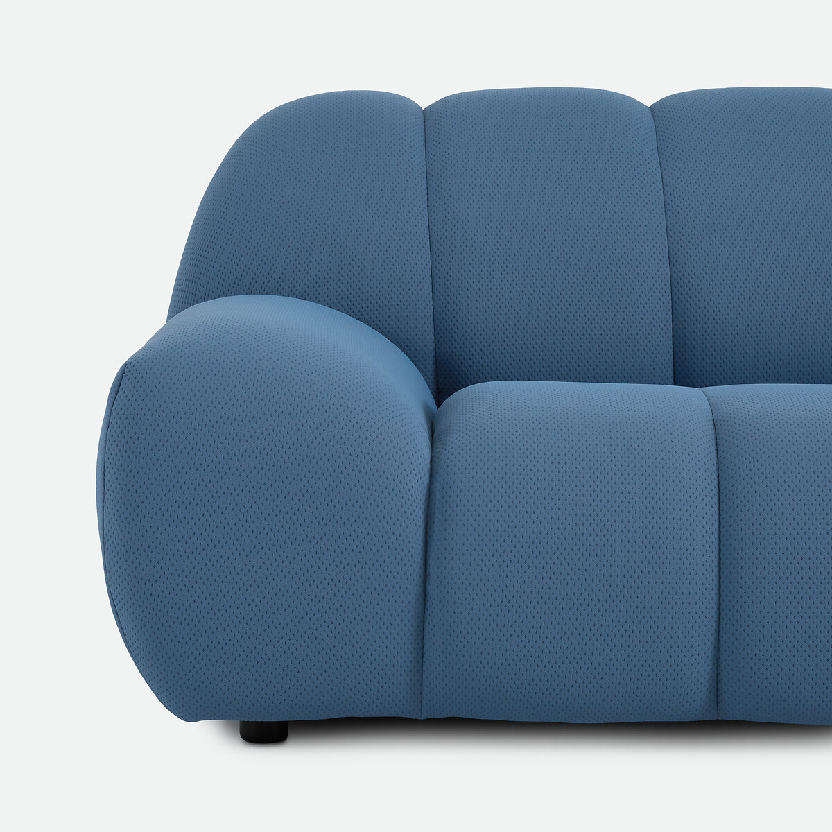 Canapé droit, 4 places, en tissu matelassé, NURIA bleu, LA REDOUTE INTERIEURS