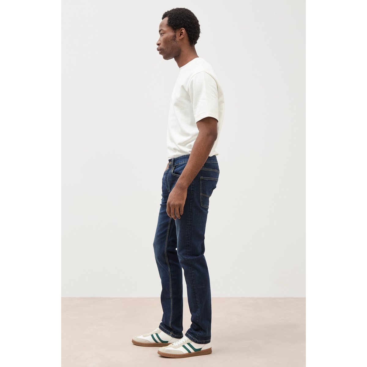 Jeans straight longueur 34 denim brut, BONOBO