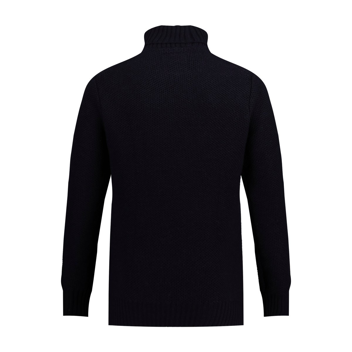 Pull à col roulé en maille texturée bleu marine, JP1880