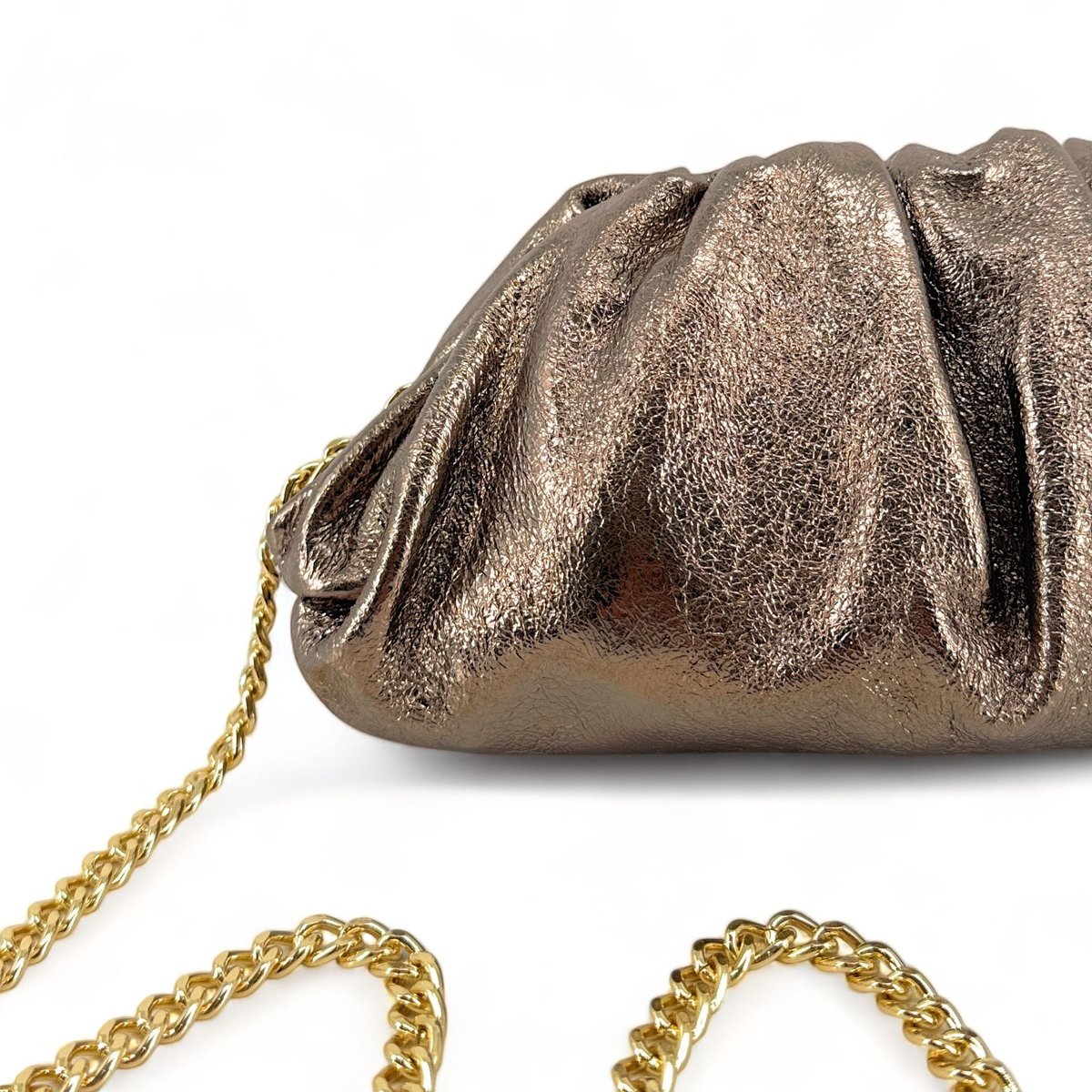 Mini-sac à main en cuir irisé RIO champagne, OH MY BAG