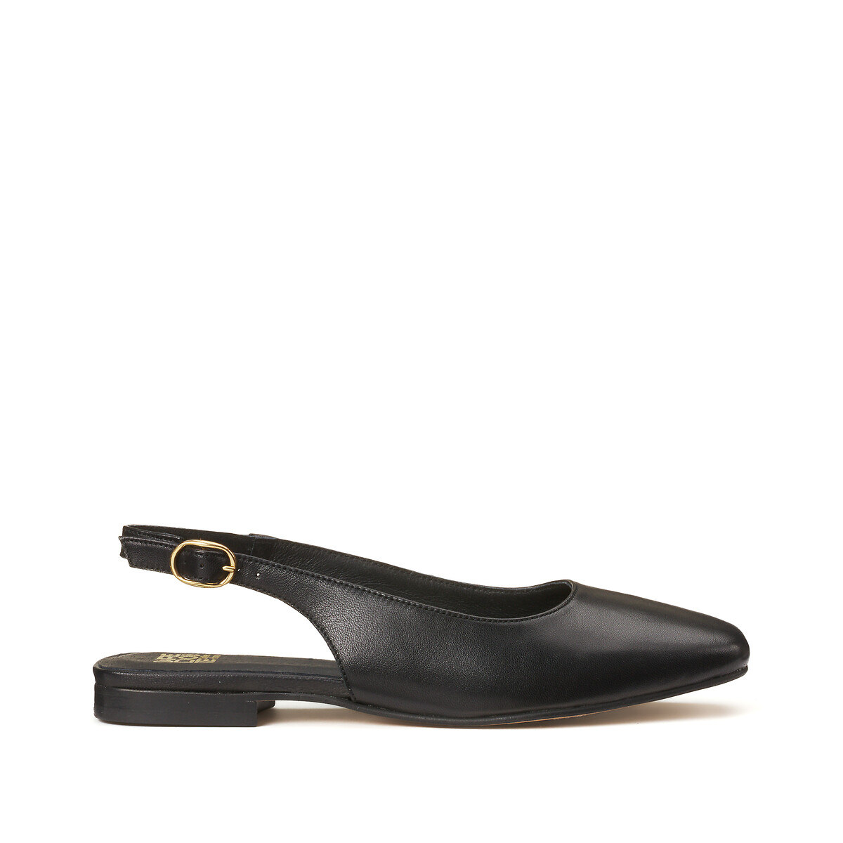 Leather Slingback Ballet Flats black, LA REDOUTE COLLECTIONS