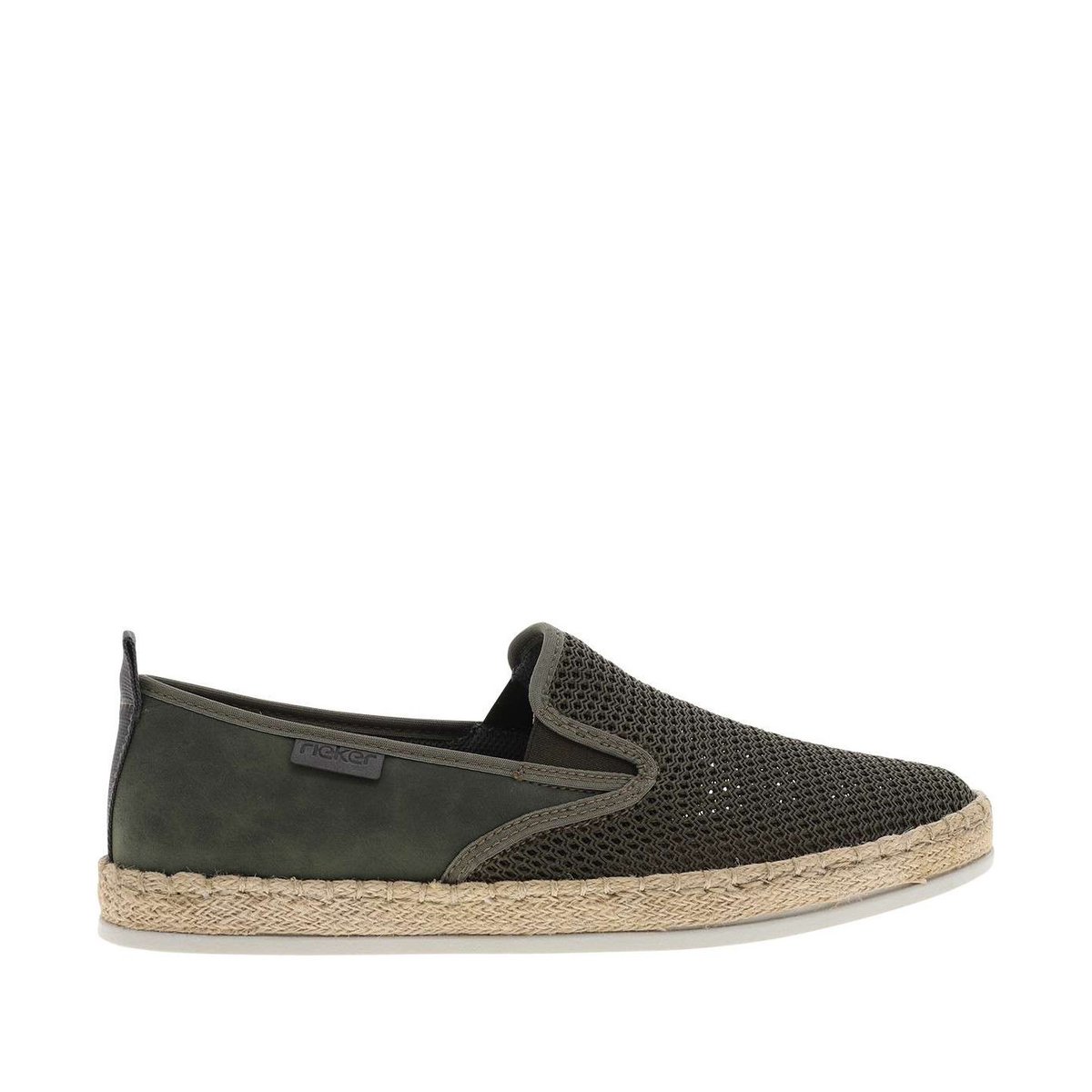 Baskets en toile basses homme vert vert, RIEKER