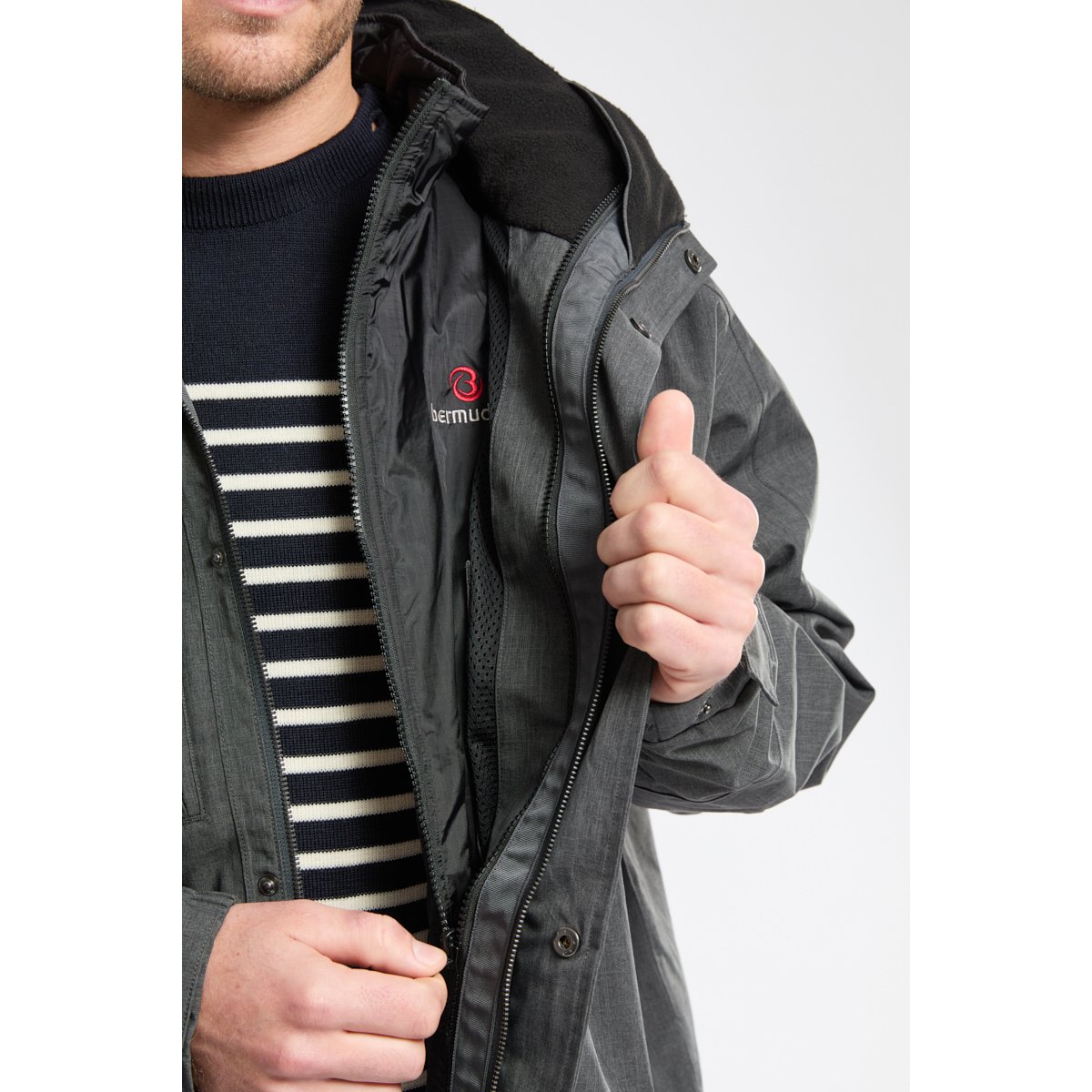 Parka imper-respirante HIKER gris chine, BERMUDES