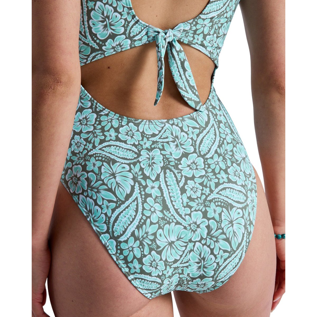 Maillot une pièce à manches courtes SUN BABE. vert oil green wildside paisley, ROXY