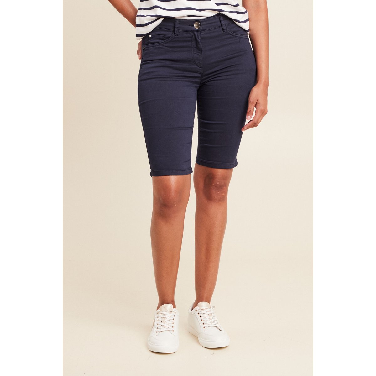 Bermuda droit bleu marine, BREAL