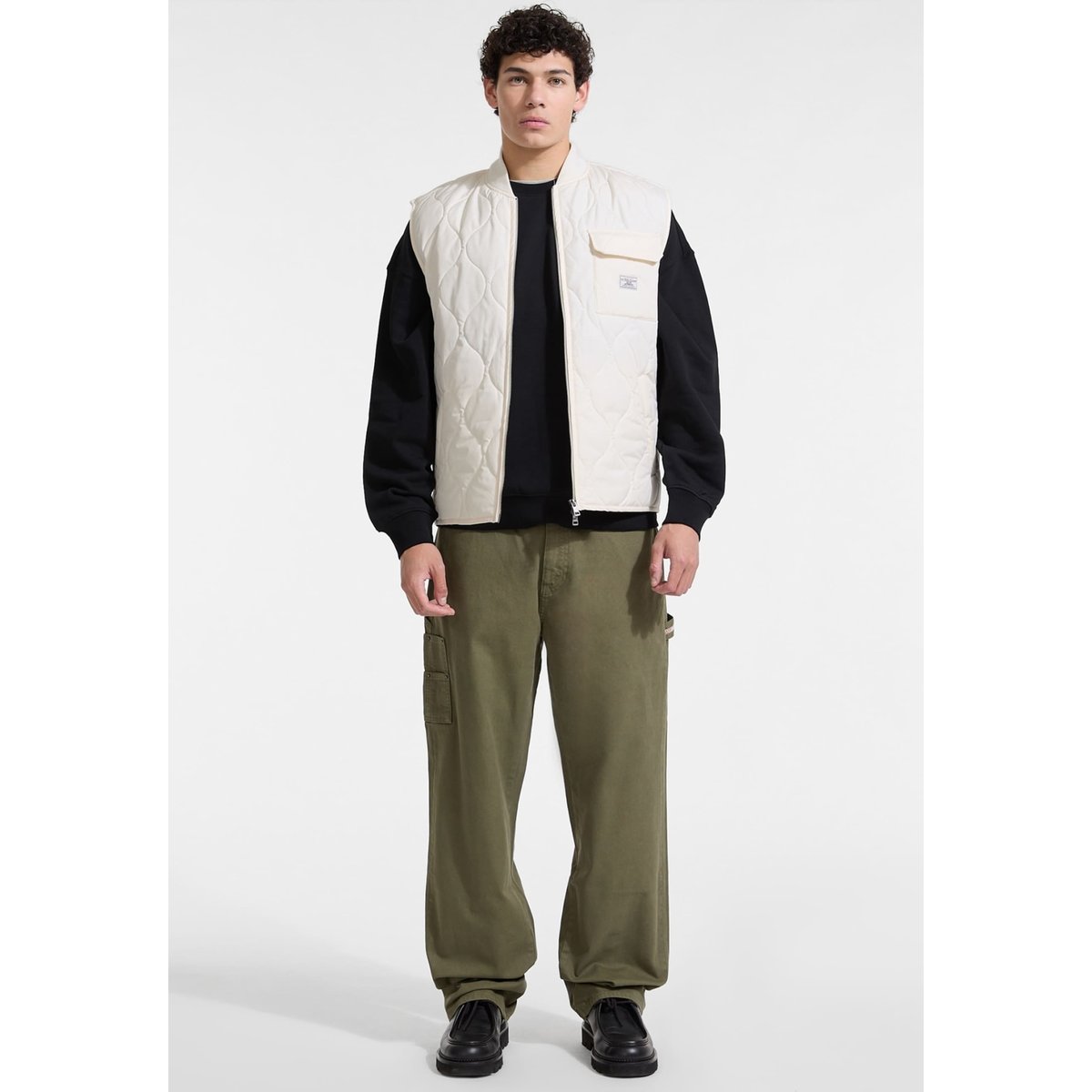 Veste Sans Manches Matelassée blanc, GUESS JEANS