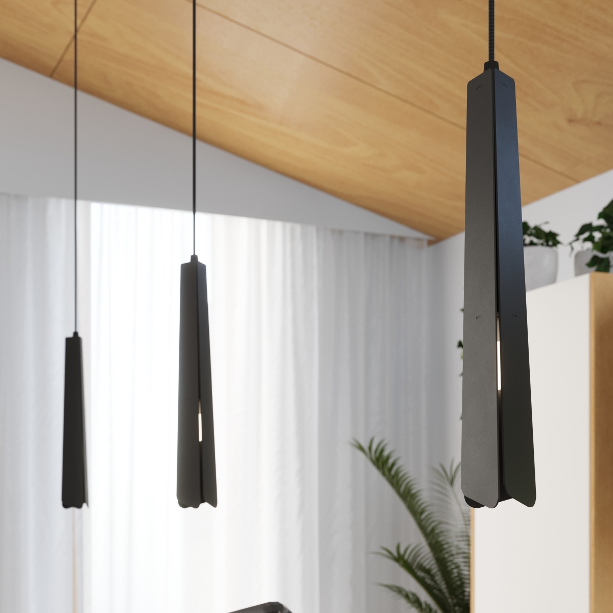 Suspension Acier Noir G9 3 Prysm noir, EDEN