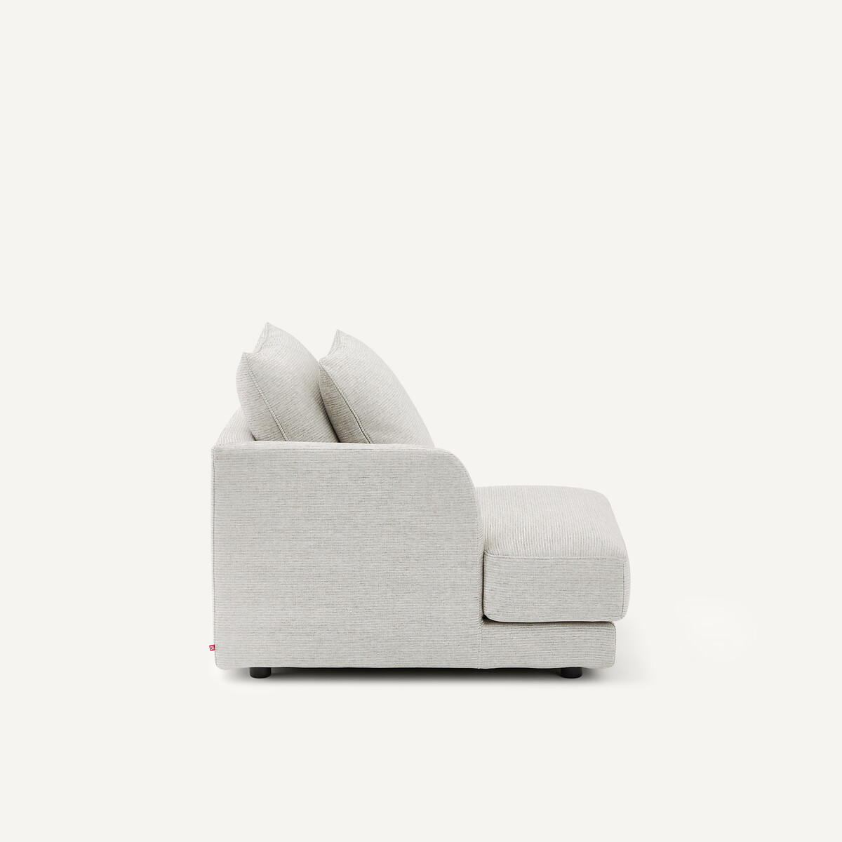 Linkes Sofa-Halbmodul, modular, aus recycelter Baumwolle, TIBERIO hellgrau, AM.PM