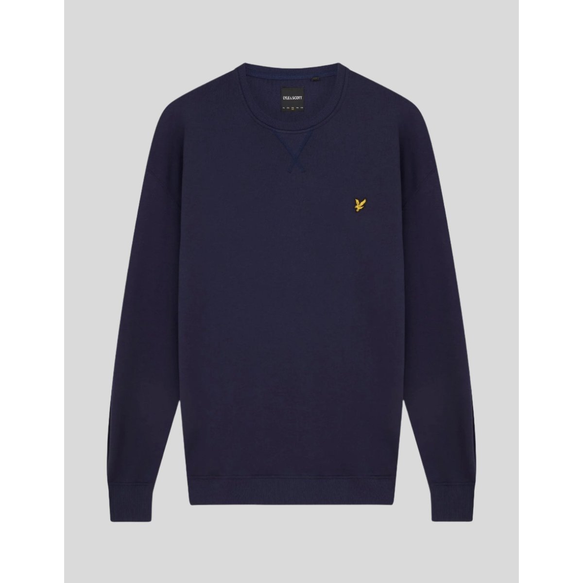 Sweat-shirt col rond en coton bleu marine, LYLE & SCOTT