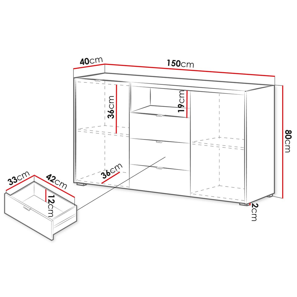 Buffet - JUDY bois, BEST MOBILIER