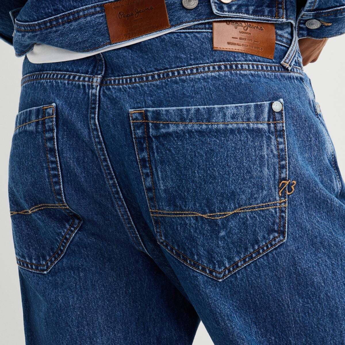 Jean straight, BEXLEY bleu moyen désolé, PEPE JEANS