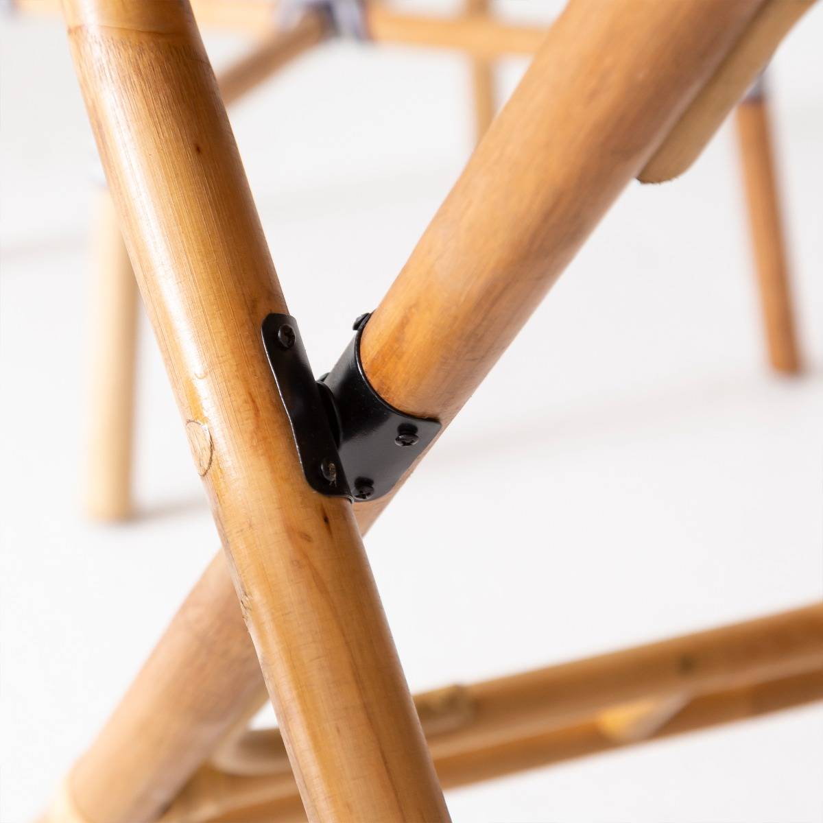 Table en bambou ronde SOLINE bois clair, MADE IN MEUBLES