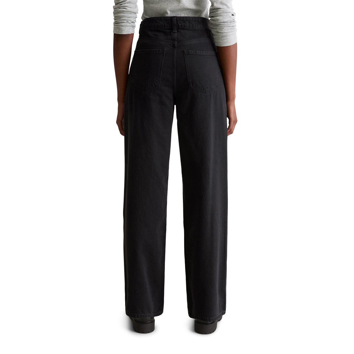 Jeans modèle Tomma large en denim rigide noir, MARC O’POLO DENIM
