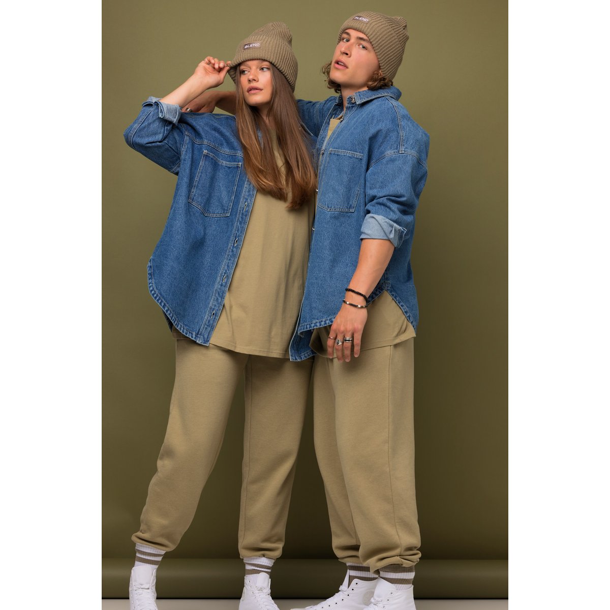 Chemisier en jean unisexe bleu jean, STUDIO UNTOLD