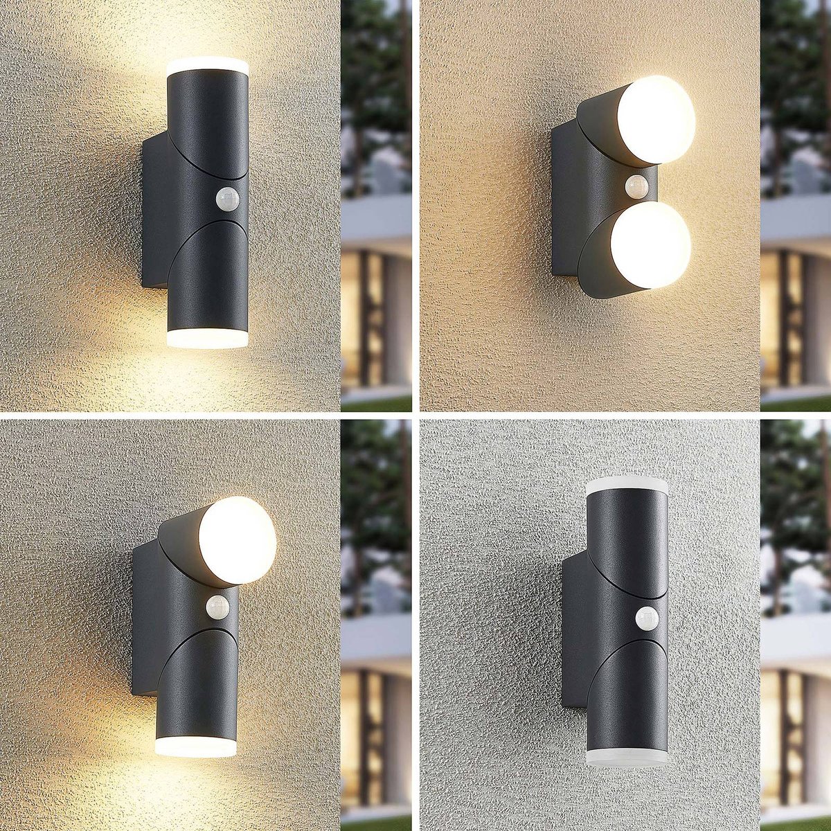 Applique extérieure en aluminium moderneLED gris foncé (ral 7016), LINDBY