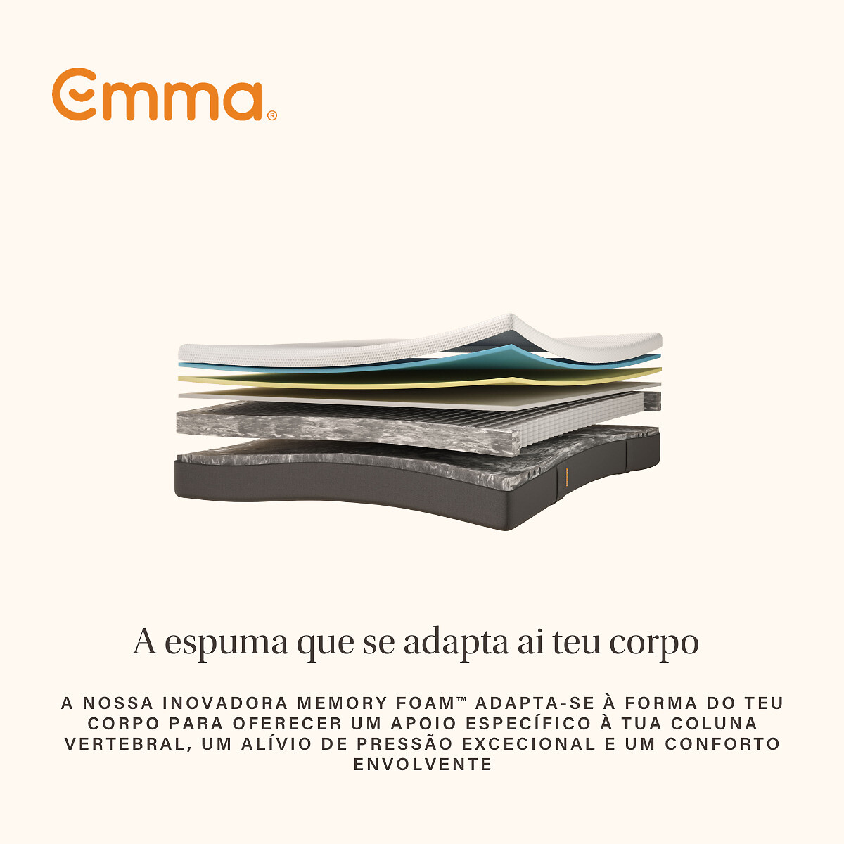 Colchão Original Hybrid, Emma branco, EMMA