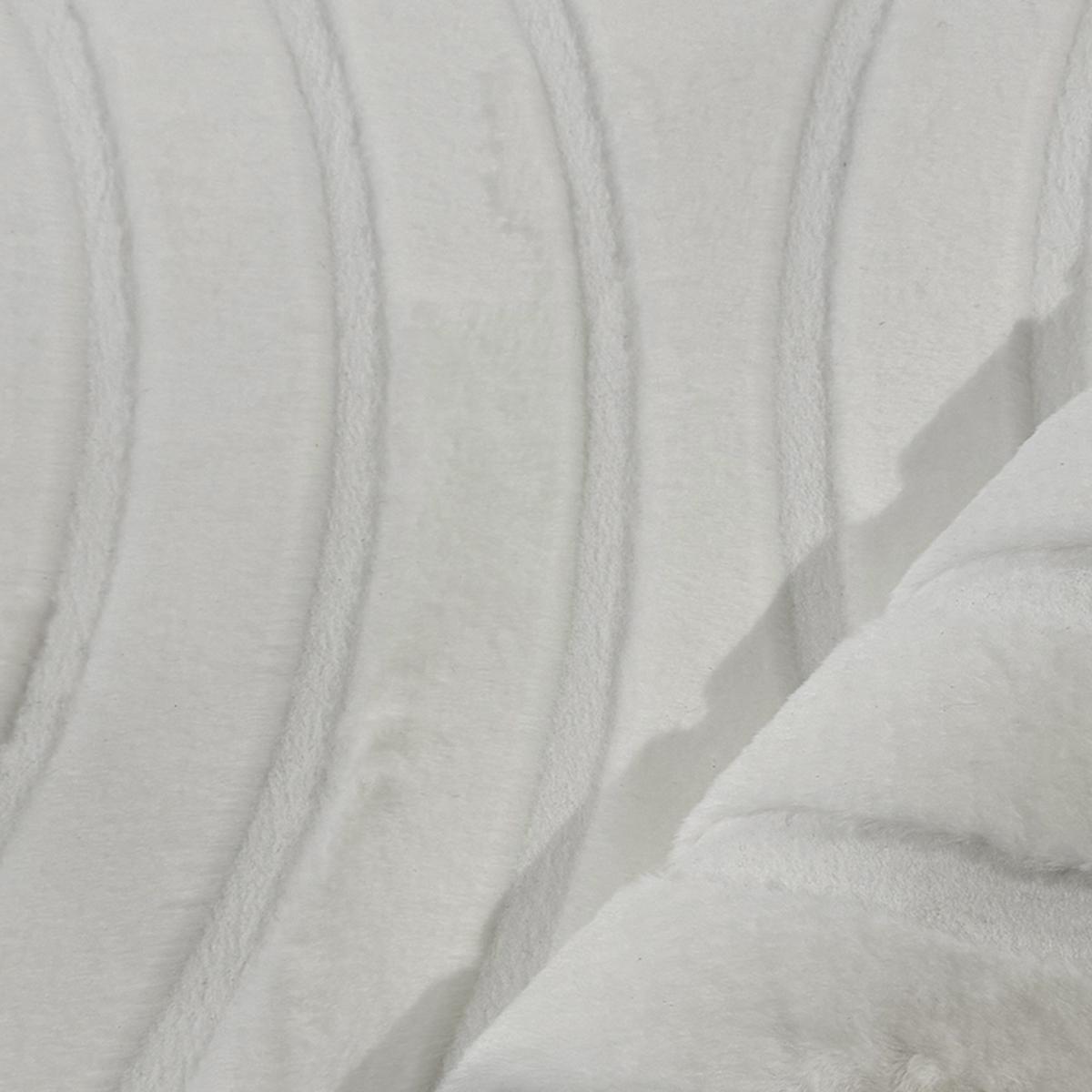 Tapis salon, faux uni sobre, texture en relief LYN59 DEH blanc, gris, UN AMOUR DE TAPIS