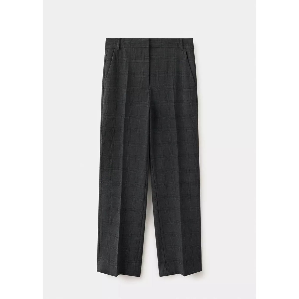 Pantalon droit taille normale gris, MANGO