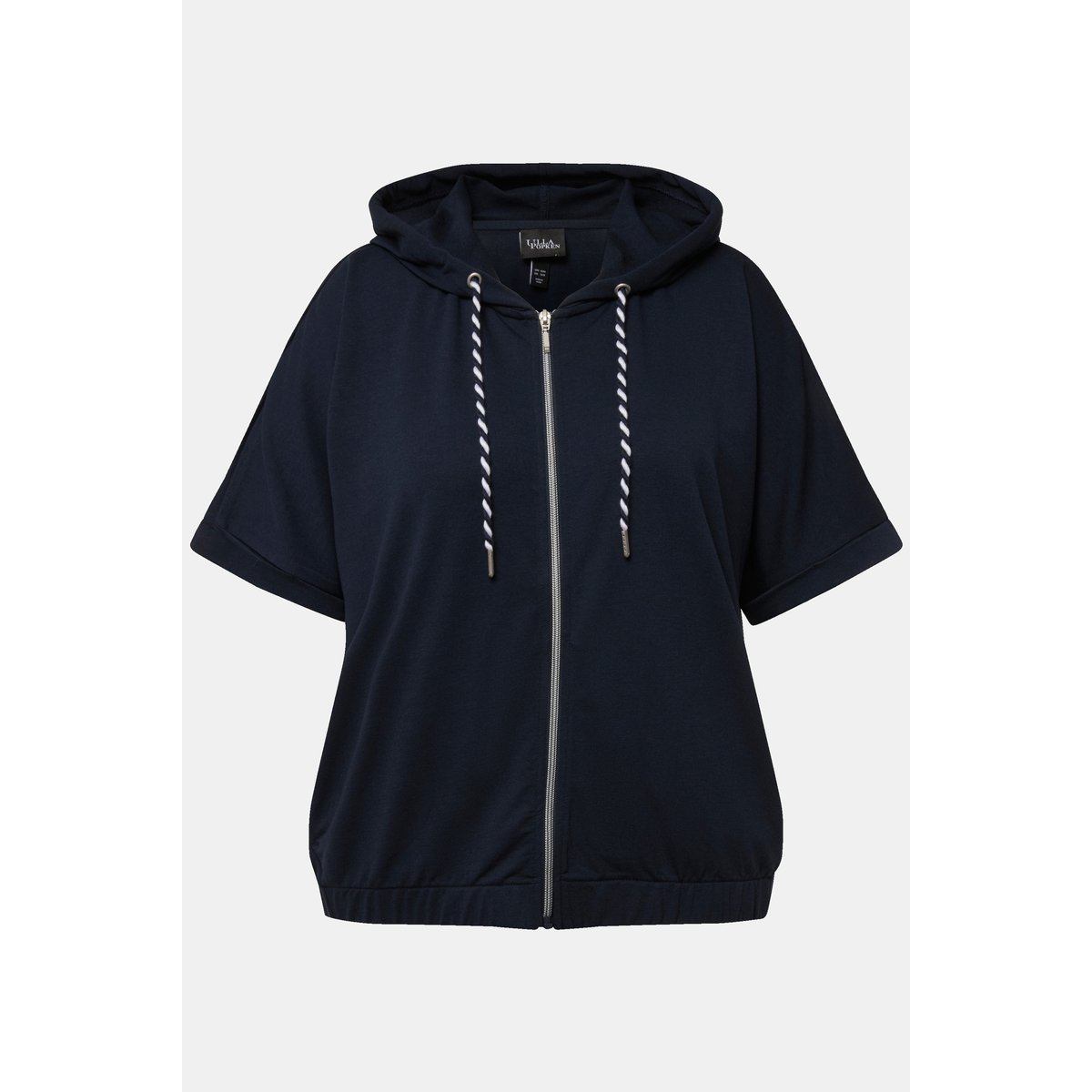 Veste à capuche oversize. Base élastique marine, ULLA POPKEN