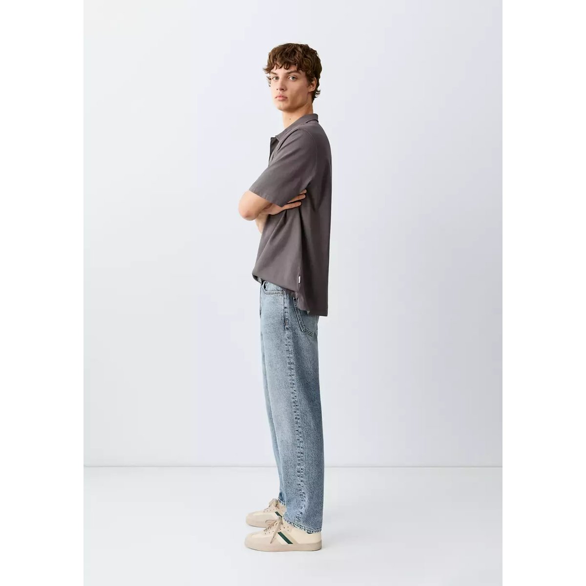 Jean regular-fit bleu moyen, MANGO TEEN